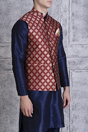 Image of UnM Men Silk Blend Classic Kurta Set