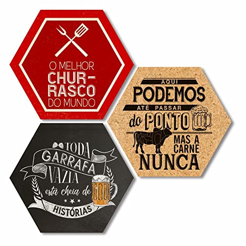 Kit com placas decorativas