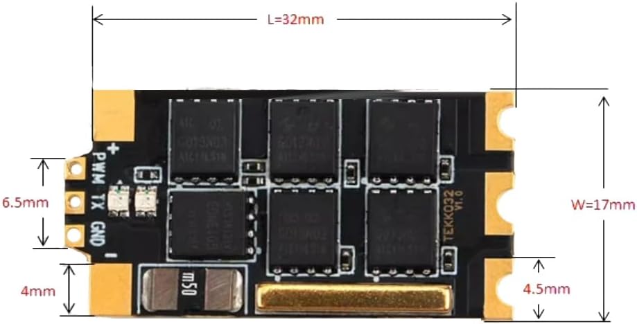Tekko32 F4 45AブラシレスESC 2-6S DSHOT1200 RC FPV DRONE ESC FOR BETAFLI