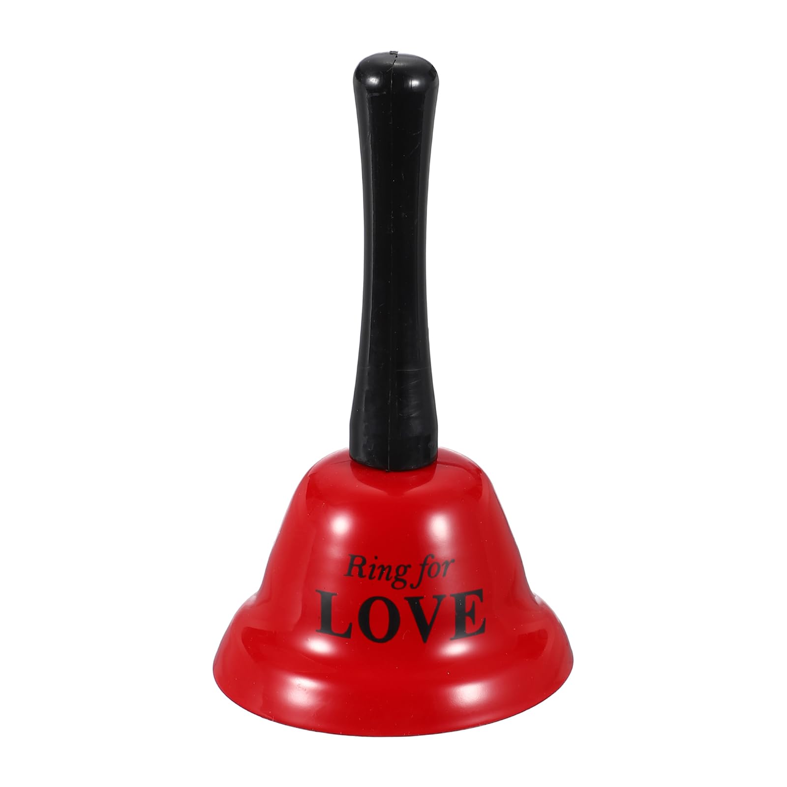PATIKIL Hand Bell, 3" Small Service Call Bell with Handle Metal Ringing Loud Jingle for Wedding Restaurant Hotel Senior Bedside Classroom Dinner Pet Animal Training(LOVE, Red)