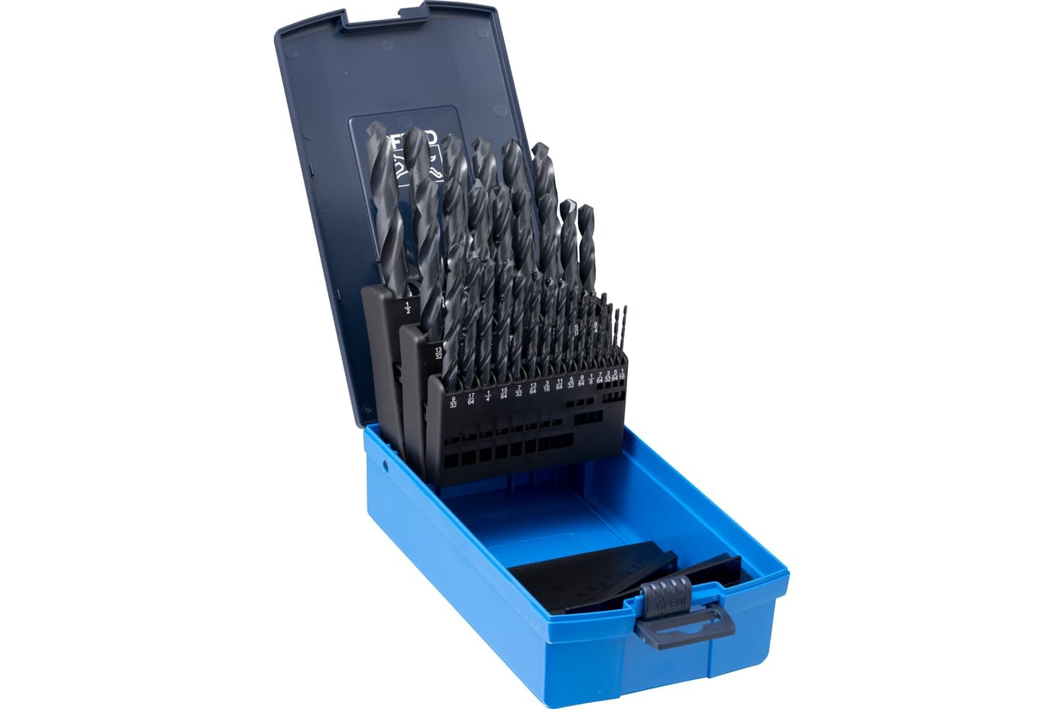 PFERD HSS Twist Drill Bit Set 1/16 - 1/2" M2 STEEL - 29 pieces - 118° Split Point Jobber-Length Professional Grade High-Speed Drill Bits for Metalworking - Part 20035