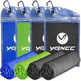 YQXCC Kühlendes Handtuch 4 Stück 100x30 cm, Eiskühlung für Nacken & Gesicht