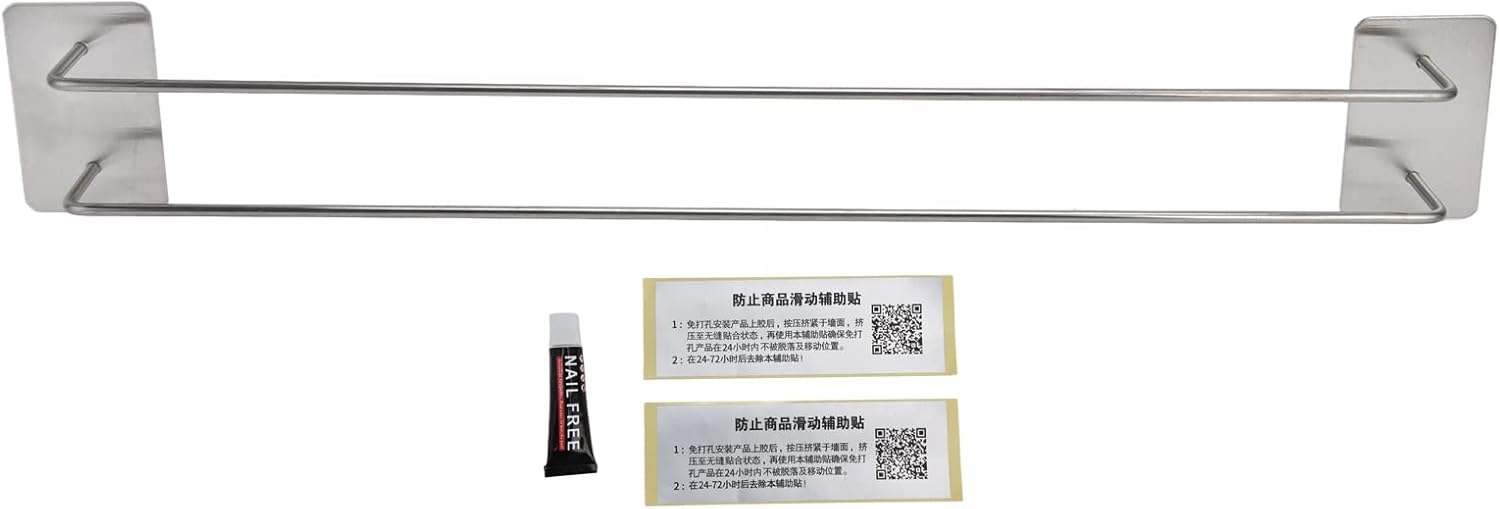 Wall Mounted Shoe Rack-Stainless Steel Slippers Rack Wall Mounted Punch Free Simple Slipper Rack for Hotel Bathroom