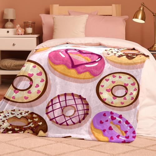 Couverture polaire donuts microfibre chaude et douce jeté canapé plaid - 8