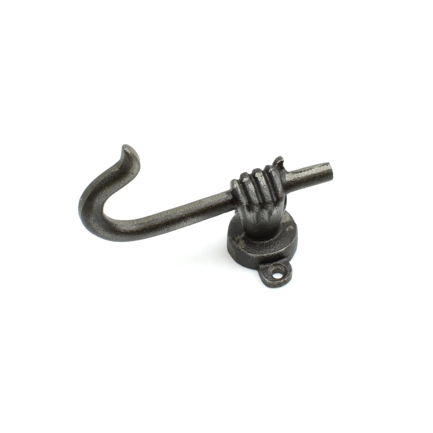 Oakcrafts Brown Antique Cast Iron Decorative Hand And Hook