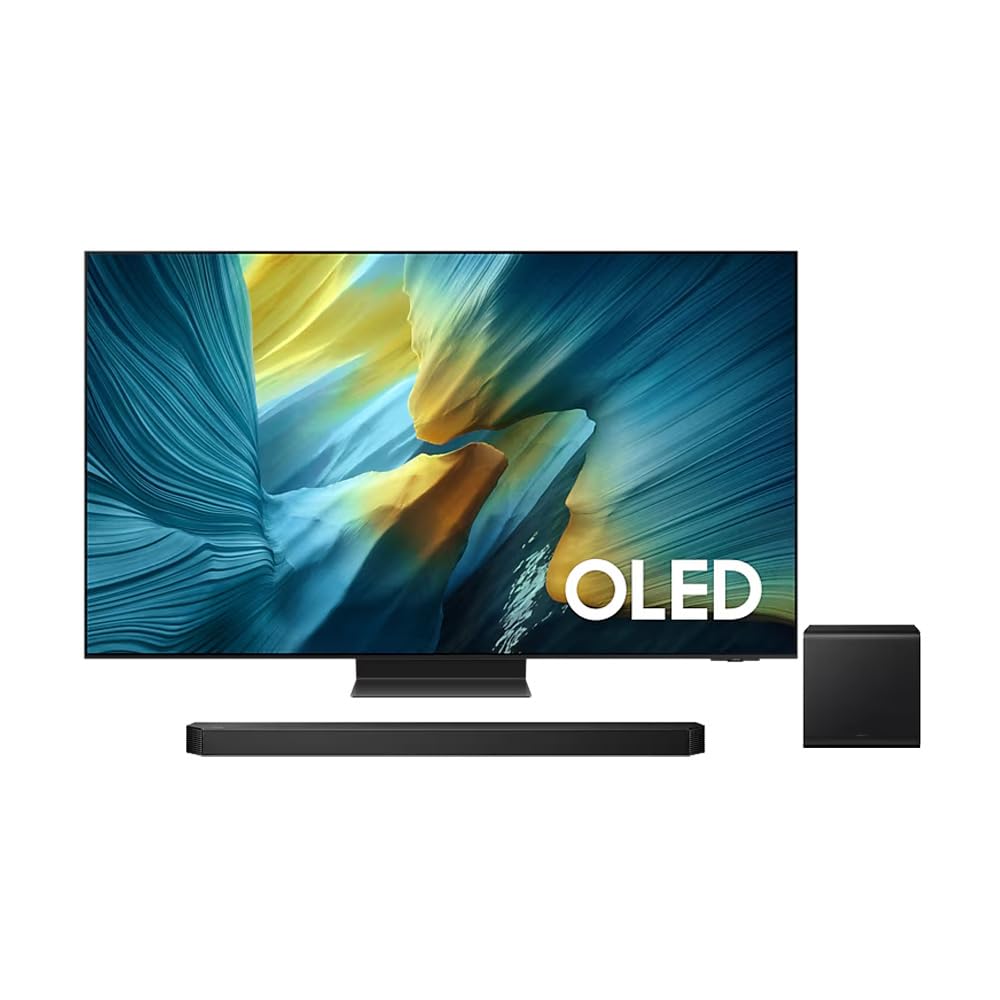 SAMSUNG 65-Inch OLED S95F 4K Glare Free AI Powered Smart TV + SAMSUNG HW-Q800F/ZC 5.1.2 Channel Atmos Soundbar