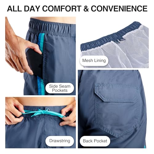 Image of Kanu Surf Men's Big Viper Extended Size Stripe Swim Trunk