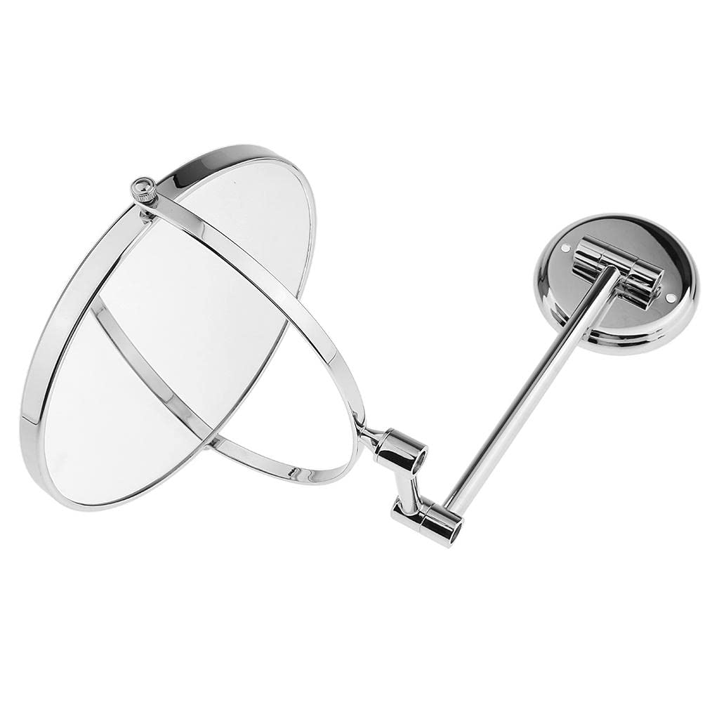 8 Zoll Wandspiegel, Schwenkbar, 5 Fache Vergrößerung, Badezimmer, Rasur, Make Up