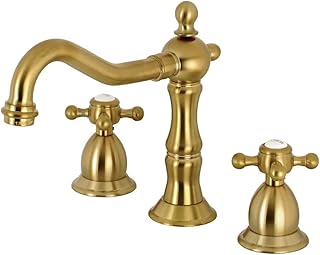 Kingston Brass KS1977BX 8 in. Widespread Bathroom Faucet, Brushed Brass