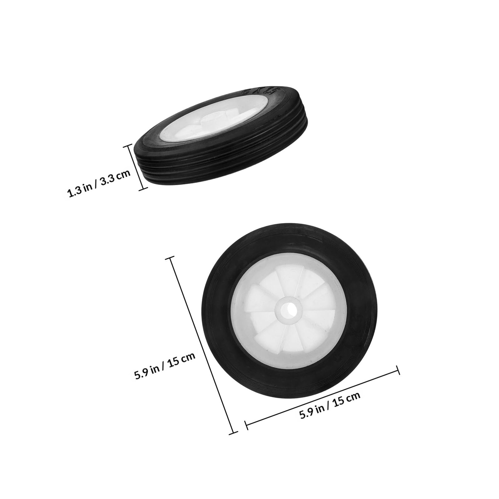 Ruedas de Goma Silenciosas para Cortacésped, 2 Piezas 13,5mm