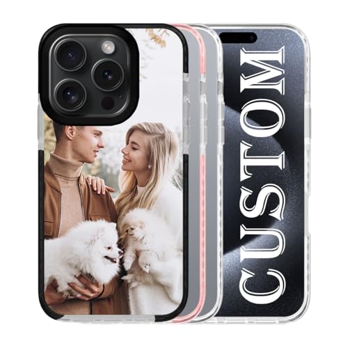 ArtCosy Personalized Customized Phone Case for iPhone 15 Pro, Design Your Own Personalized Picture Phone Case, A Gift for Family and Friends, Custom Crystal Clear Case