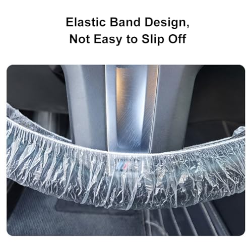 50 Stücke Einweg Lenkradbezug,Lenkradabdeckung Kunststoff,Lenkradhülle Transparent,Lenkradschoner,Universal Auto Lenkradschutz,Einweg Lenkradhüllen,Anti Staub Wasserdicht,Auto Zubehör