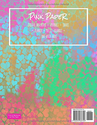 Notizbuch Pink Paper: Liniertes Herz Notizbuch A4,150 Seiten,Linien, Deutschheft, Schreibheft, Schulheft, Tagebuch,Notitzbuch Lineatur,Taschenbuch, Großdruck,