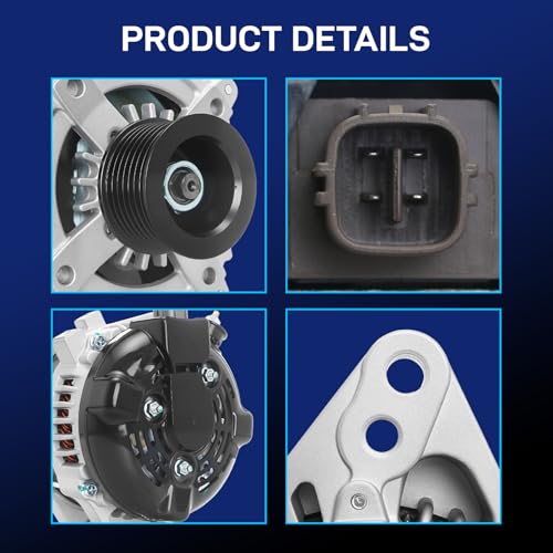 Image of New Alternator Compatible with Toyota 2010-2015 Tacoma, 2003-2009 4Runner, 4.0L, 12V 130A CW, 1042103470 104210-3471 104210-4870 11139N