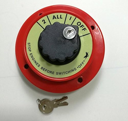 JZ Boat RV Fishing Dual Battery Isolator Selector Switch with Security Key 9106