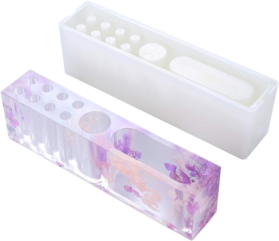 DIY Multi-Function Pen Holder Resin Molds, Pencil Holder Silicone Mold