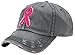 H-208-21 Breast Cancer Ribbon Baseball Cap - Grey