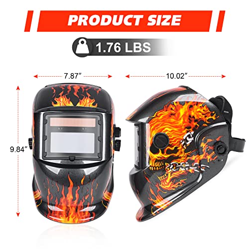 NDUUN Welding True Color Helmet Auto Darkening Hood with Adjustable Shade Range 4/9-13 for TIG MIG ARC Welder Mask