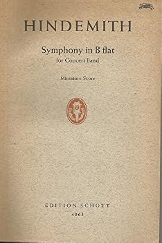 Sheet music Hindemith Symphony in B Flat for Concert Band Miniature Score Ed Schott 4063 Book