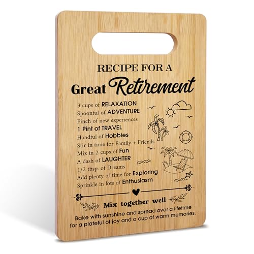 Tabla de Cortar de Bambú Rectangular para Retiro, Regalo Ideal para Mujeres y Hombres, Ideal para Quesos, Frutas, Carnes y Verduras, Decoración para Cocina miniatura 1
