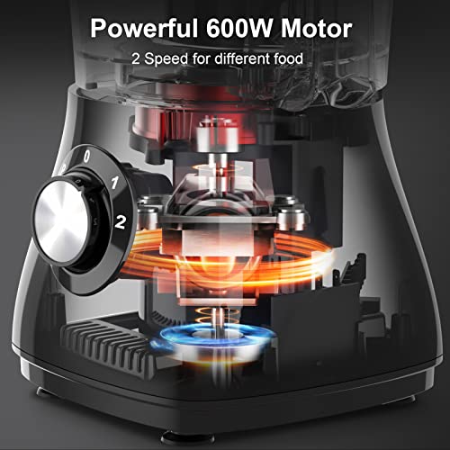 Food Processor, Anthter 600W Professional Food Processors & Vegetable Chopper, With 7 Processor Cups, Reversible Disc, Chopping Blade & Dough Blade For Chopping, Slicing, Purees & Dough #TOP1