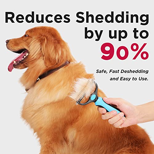 NiDawi Pet Desmate Pente de cuidados com anéis para escova de pelos para cães e gatos longos (grande