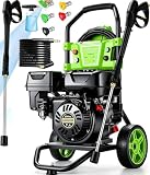 4200PSI Pressure Washer 4.0GPM Gas Power Washer 209CC Gas Powered Washing Machine Commercial High Pressure Washer w/ 25ft Hose Reel&5 Nozzles for Patio Garden Yard Vehicle,EPA/CARB/ETL (Black)