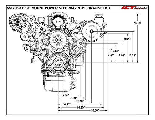 Ict Billet Ls Truck Saginaw High Mount Power Steering Pump Bracket Kit Lm7 Lr4 Lq4 L59 Lq9 Lm4 L33 Lh6 L92 L76 Ly2 Ly5 Ly6 Lc9 Lfa Lh8 Lmg L98 L9H L20 L94 Lz1 L99 L96 Lc8 L77 551706-3 #TOP2