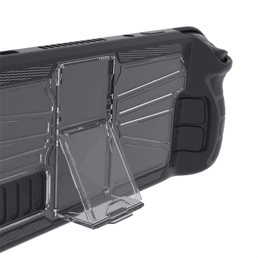 For Steam Deck Game Console TPU+PC Protective Shell Bracket Peripheral Accessories Tempered Film Sticker