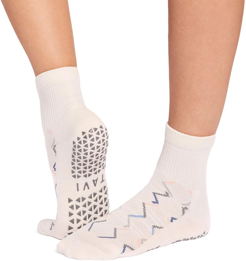TAVI Aria Pilates Socks - Grip Socks for Women with Non-Slip Grippy Sole and Arch Support, Wear for Yoga, Barre, Dance