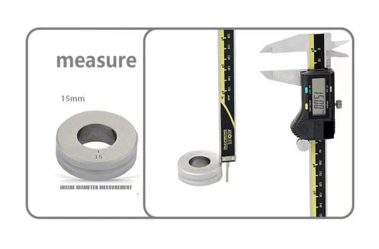 Calibrador Absolute 500-196-20 digital de acero inoxidable, pulgadas/métrico, 6", 0-150 mm, rango -0,001", precisión 0,0005"(150mm (500-196-20))