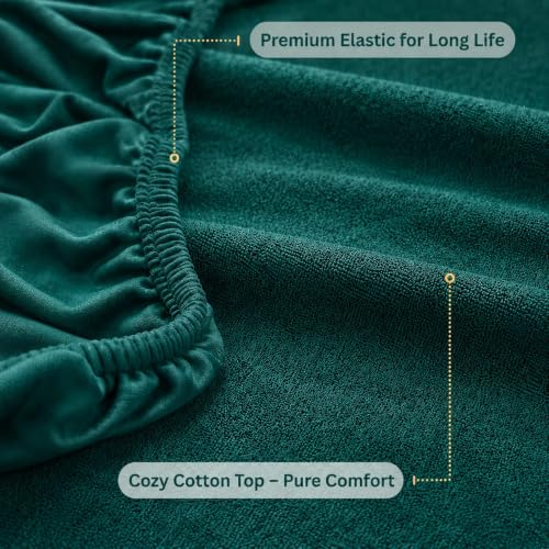 Image of Waterproof Mattress Protector 6x6.5 Feet (72x78) | Elastic Fitted Bedsheet | Soft & Durable Gadda Cover Dustproof By Bharat Griha BG16