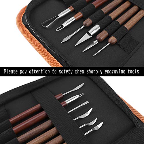 Halloween Pumpkin Carving Tools Kit,Elmchee Halloween Jack-O-Lanterns 11 Piece Professional Pumpkin Cutting Supplies Tools Kit Stainless Steel Lengthening And Thickening With Handbag #TOP4