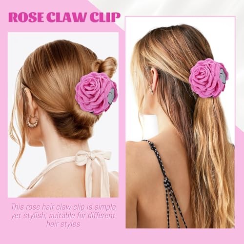 Pinzas para cabello retro con flores, pack 6 piezas miniatura 4