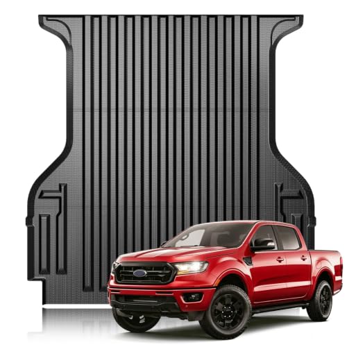 YZONA Custom Fit Truck Bed Mat for 2019-2023 Ford Ranger 5FT Short Bed (59.6 in) Heavy Duty TPE Bed Liner Anti-Slip All Weather Protection Laser Measured