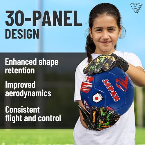 Image of Vizari Country Soccer Ball - Size 3, 4, 5 for Kids, Youth, Adults | Practice & Match Football: USA, Mexico, Argentina, Brazil, Germany, Portugal, England