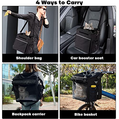 K ERATISNIK Pet Bicycle Carrier Waterproof Dog Bike Basket Bag with Reflective Stripe Pet Bike Basket Adjustable… - Image 7