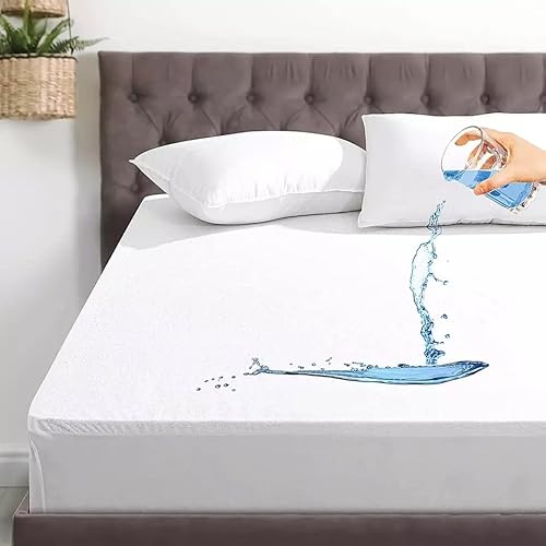 NORA HOME Protège-matelas 80 x 140 cm, éponge imperméable 100 % coton, housse de matelas réglable, respirant et anti-acariens Cover