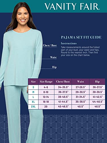 Vanity Fair Women's Beyond Comfort Modal Pajama Set (Short & Long, Long Sleeve-Black, Medium #TOP5