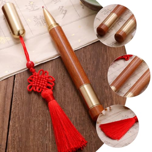 Bolígrafo de tinta gel KICHOUSE madera 2 piezas miniatura 6