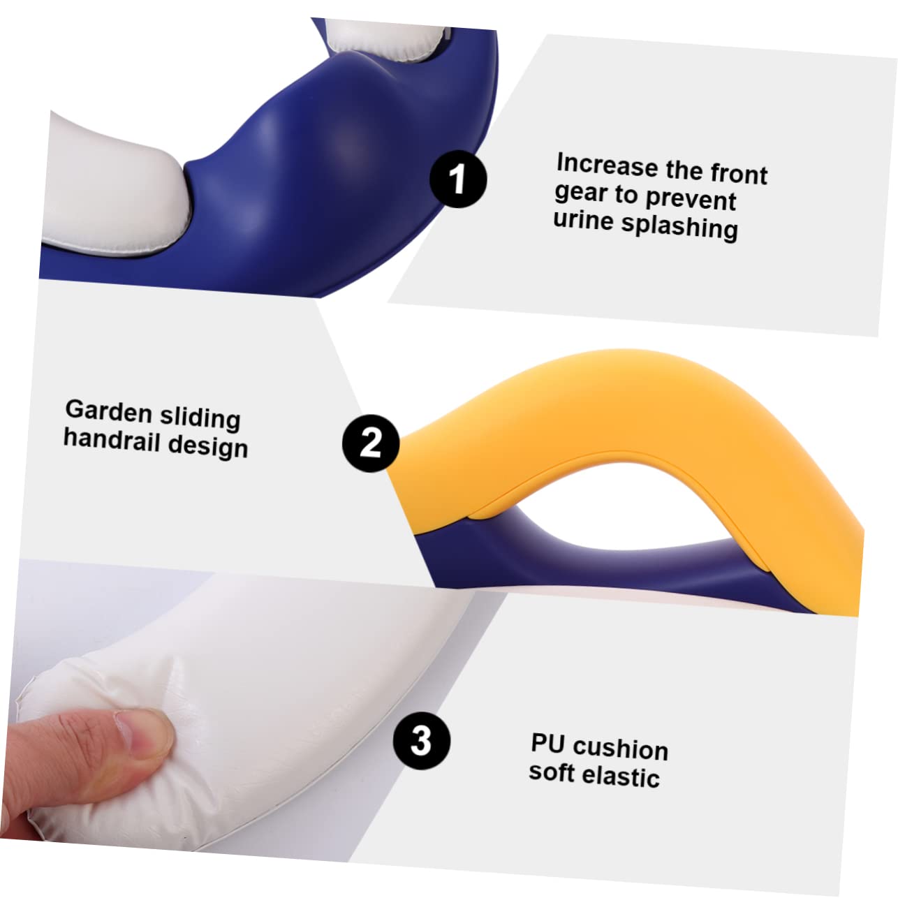 Hohopeti 1pieza Asiento De Entrenamiento Infantil Para Inodoro Potty Seat Antideslizante Para Niño Niña Fácil De Limpiar y Compatible La Mayoría Inodoros Degradado