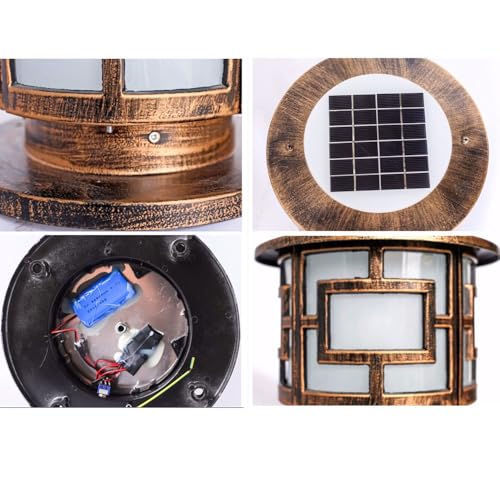 Lámpara solar para poste resistente al agua para iluminar caminos oscuros 8