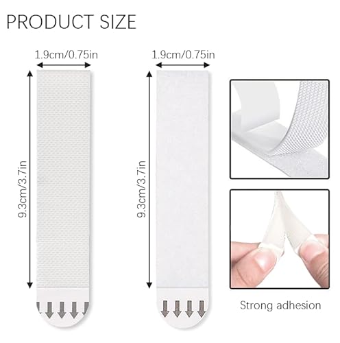AYNKH 36 Paar (72 Streifen) Klebestreifen, groß, weiß, wasserdicht, ohne Nägel, für Bilder, Bilderrahmen, Weihnachtsdekoration und Poster, ohne Nägel, 93 mm x 19 mm