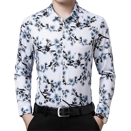 Camisa informal manga larga para hombre elástica cómoda de entretiempo