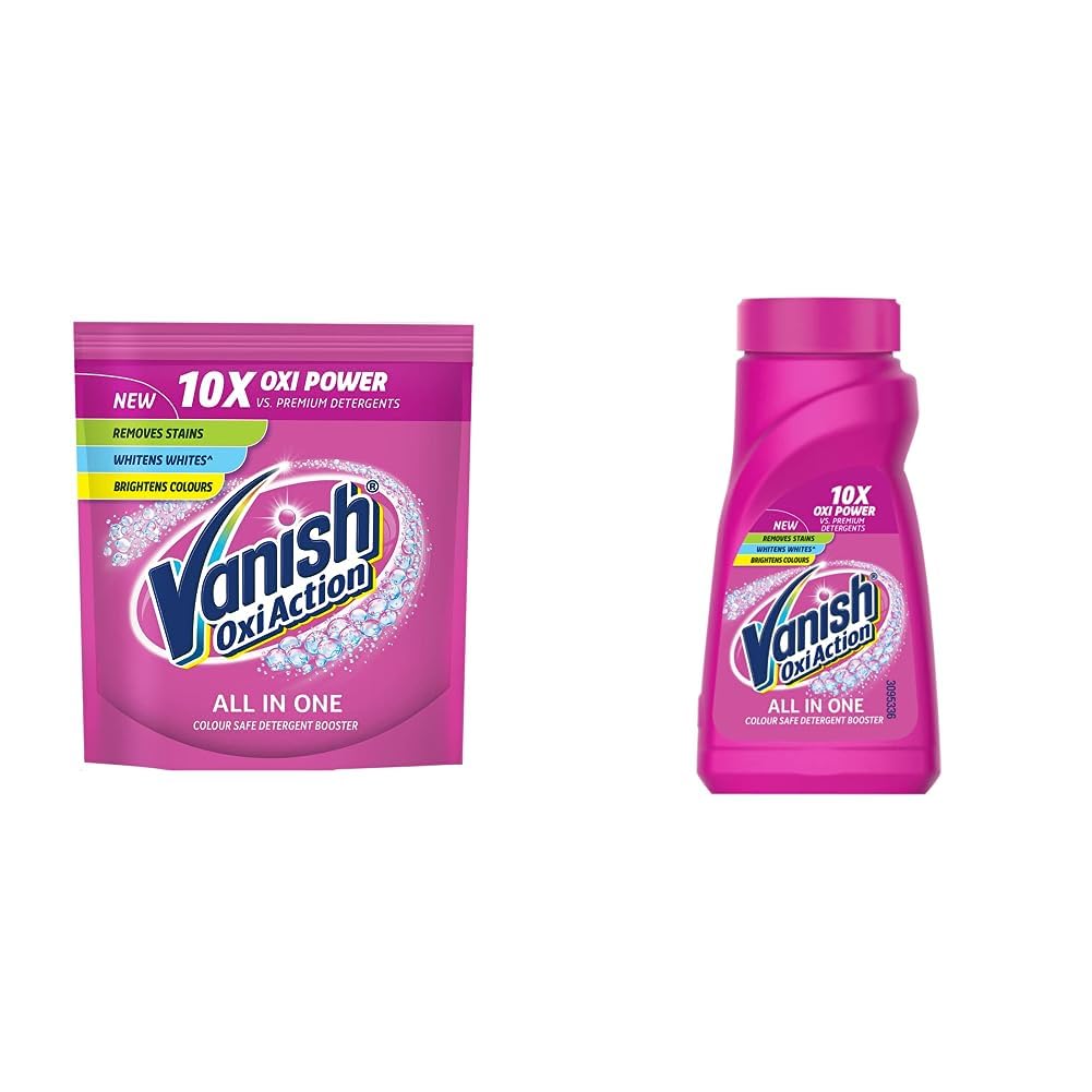 Vanish All in One Powder Detergent Booster 400 g & Vanish All in One Liquid Detergent Booster