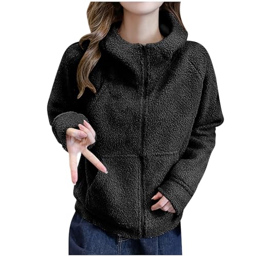Warm Fuzzy Hooded Plain Outfits for Ladies Fall Winter Long Sleeve Jacket Hoodies Outfits Women 2025 Fashion