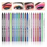 RDGWFB 21 Colors Eyeliner Pen Set, Eyeliner Pencil Set, Waterproof Colorful Eyeliner Kit Long Lastin