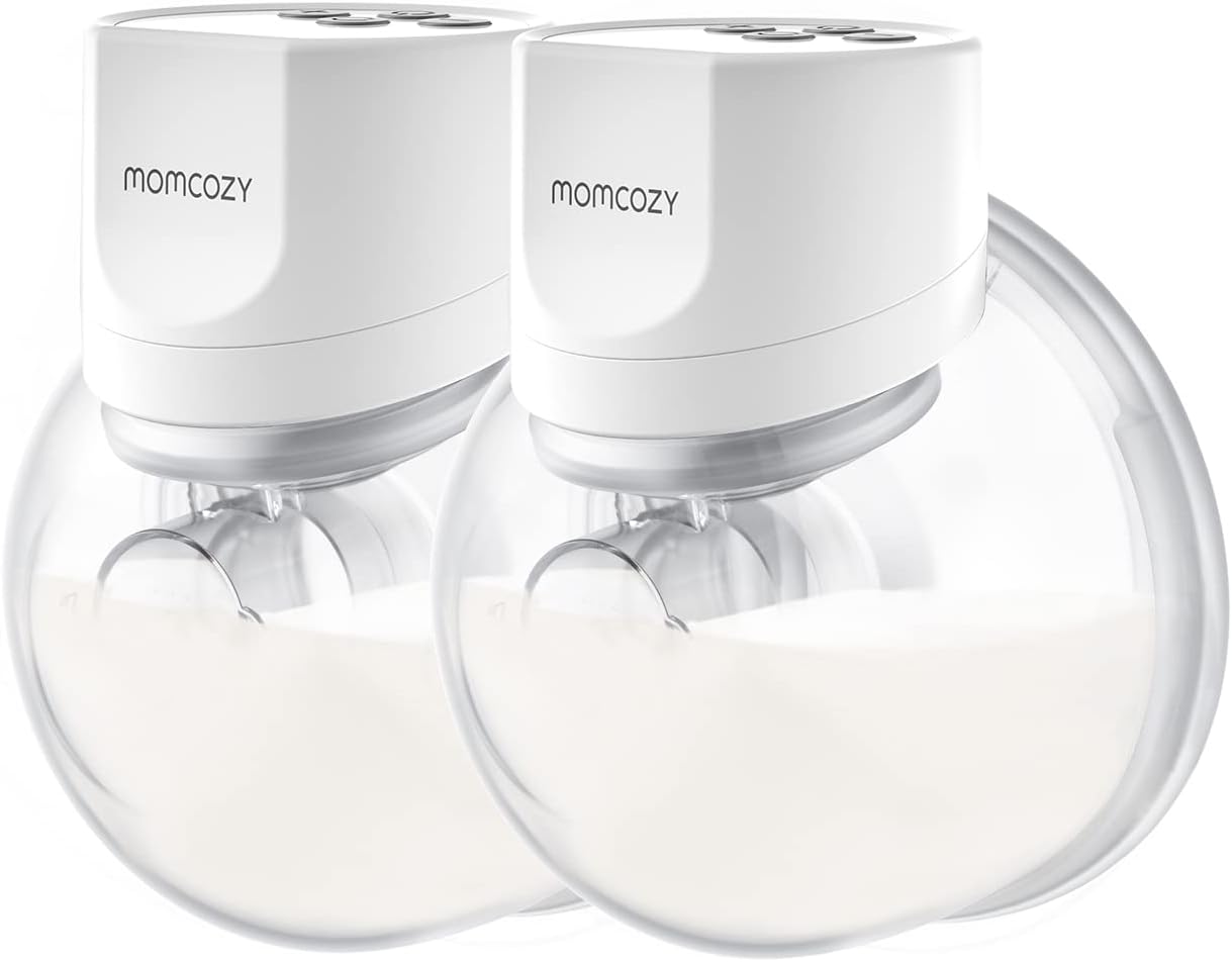 Momcozy Portable Pump S12 Pro for Breastfeeding, 24mm, 2 Count, Crystal White