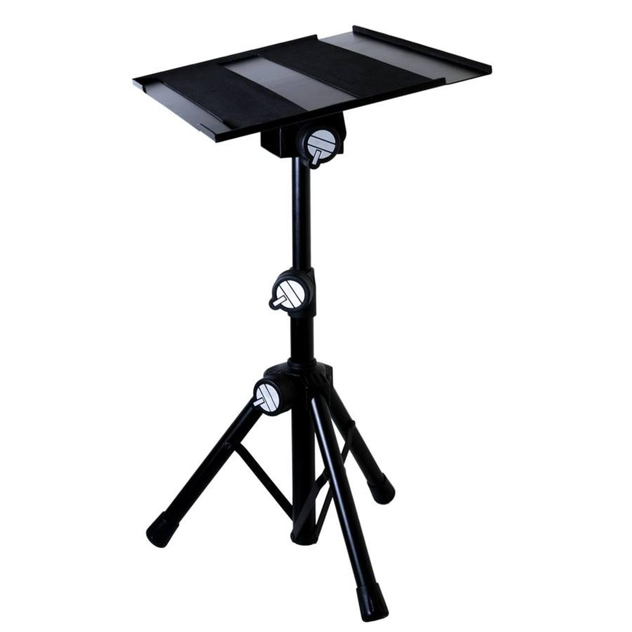 QUIK LOK – DAS/001 Supporto Multifunzione Treppiede, Ripiano Inclinabile, Altezza Regolabile, Carico 5 Kg, Piano 30×40 Cm, Nero