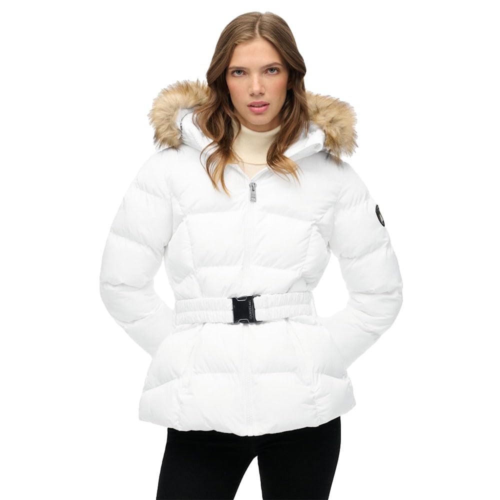Superdry Fuji Belted Padded Jacket L Bright White